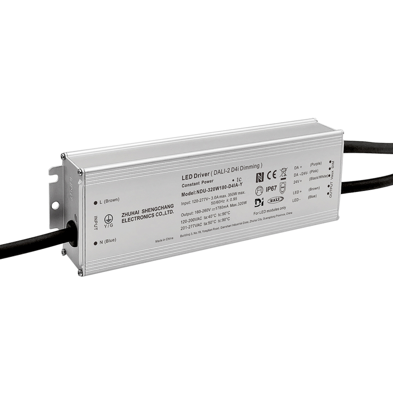 60W 100W 150W 200W 240W 320W 400W 500W 680W 800W 1000W 1200W DALI-2 D4i Outdoor LED Driver 120-277VAC