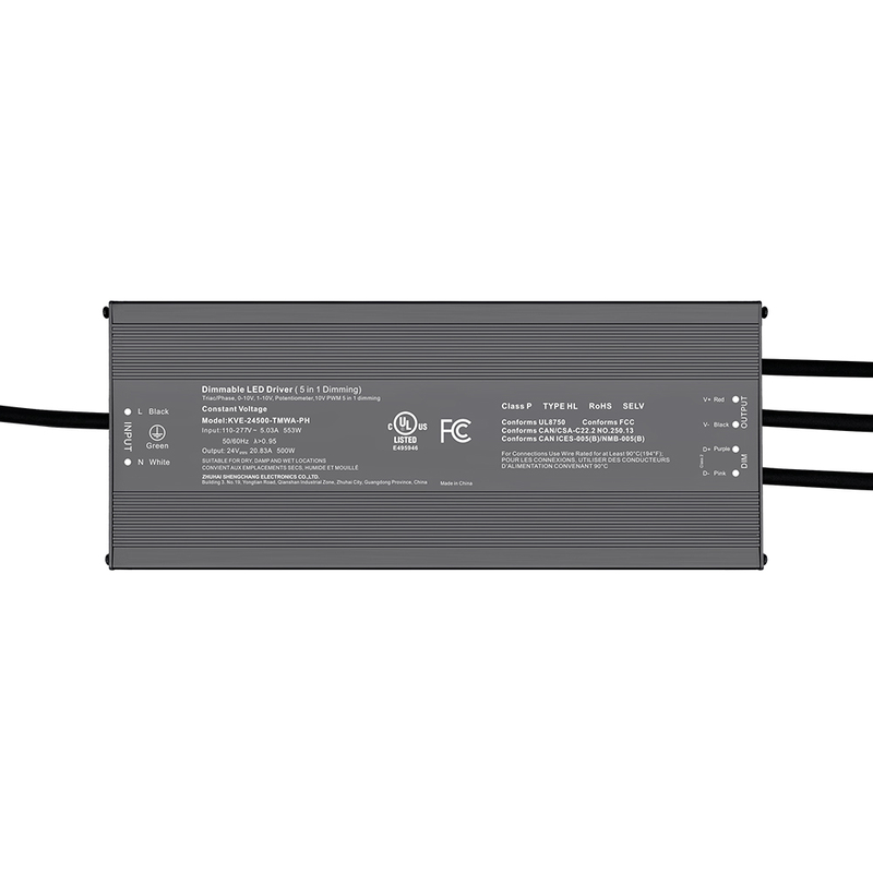 500W 600W Triac 0-10V Dimmable LED Drivers CV LED Strip Lights