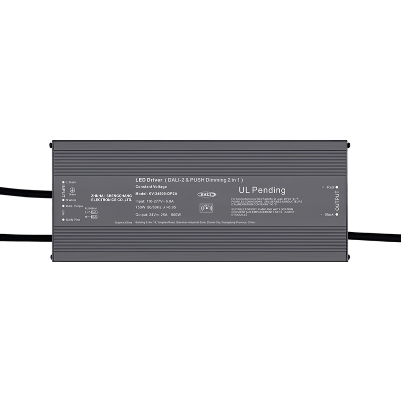 DP2 500W 600W CV DALI 2 Push Dimmable LED Driver for LED Light