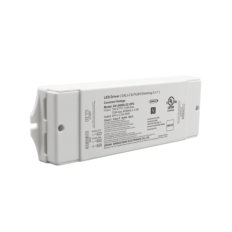 DP2 60W CV CCT DALI 2 Push Dimmable LED Driver 12V 24V 36V 48V DC