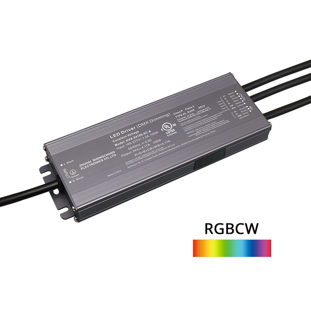 80W 96W 100W 120W Class 2 CV RGB CW DMX LED Driver 1 2 3 4 5 Channels