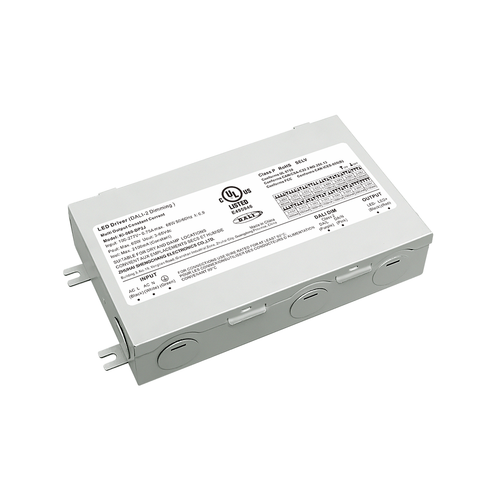 DP2J 10W 20W 40W&nbsp;60W CC DALI&nbsp;2 Push&nbsp;Class 2 LED&nbsp;Driver&nbsp;with Junction box