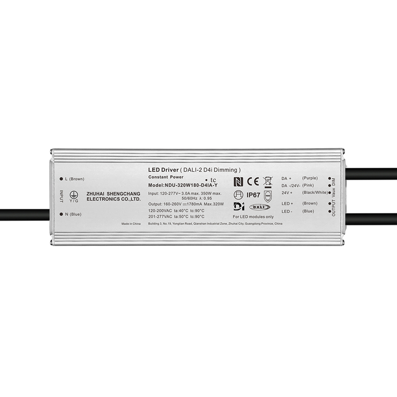 60W 100W 150W 200W 240W 320W 400W 500W 680W 800W 1000W 1200W DALI-2 D4i Outdoor LED Driver 120-277VAC