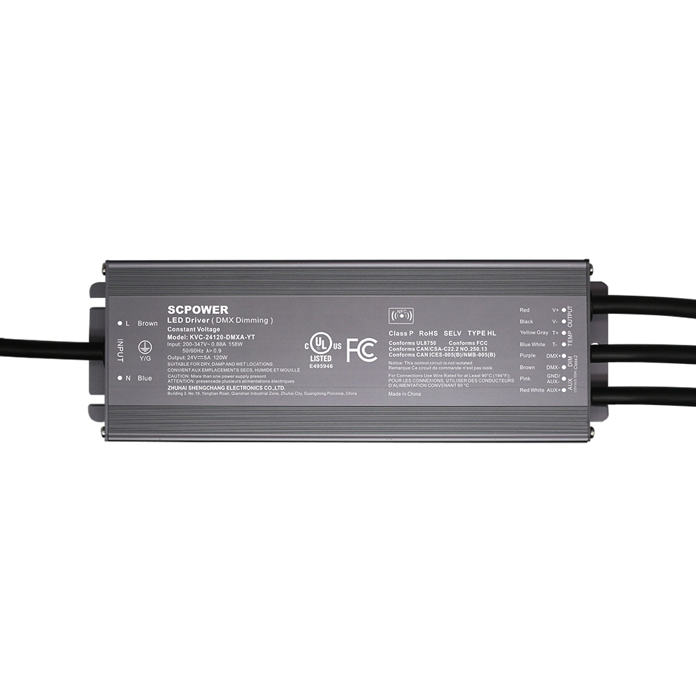 60W 96W 100W 120W DMX512&nbsp;Dimmable Constant Voltage LED Driver 12 24 36 48 Volt DC
