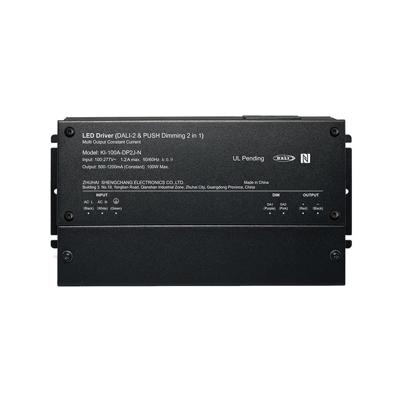 DP2J-N 100W konstanter Strom Dali 2 Drücken dimmbarer LED-Treiber für LED-Deckenleuchten