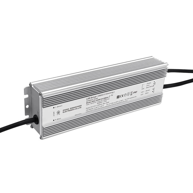 100W 150W 200W 240W 320W 480W 720W 18V-422V DC DMX IP67 Pilote LED imperméable 120-277V AC