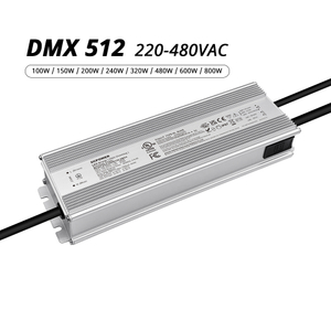 100W 150W 200W 240W 320W 480W 600W 800W DMX Isolated LED Driver 220-480V AC