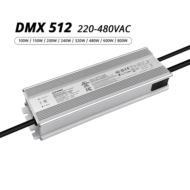 100W 150W 200W 240W 320W 480W 600W 800W DMX ไดรเวอร์ LED แยกได้ 220-480V AC