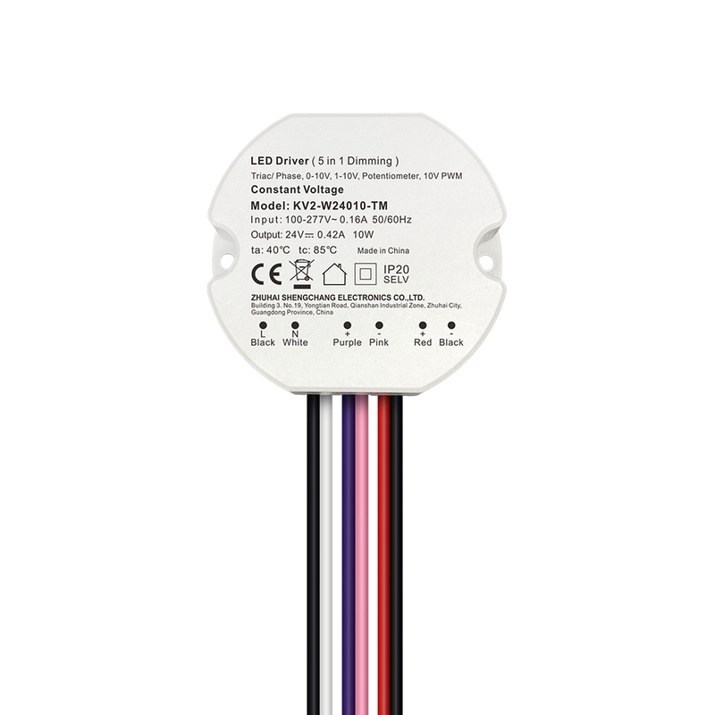 10W 3V-42V 100mA-450mA Circular Plastic Triac 0-10V Dimmable Driver Constant Current