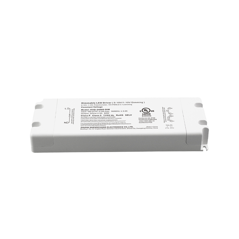 60W CV 0-10V Dimmable LED Power Supply for Lutron Dimmer