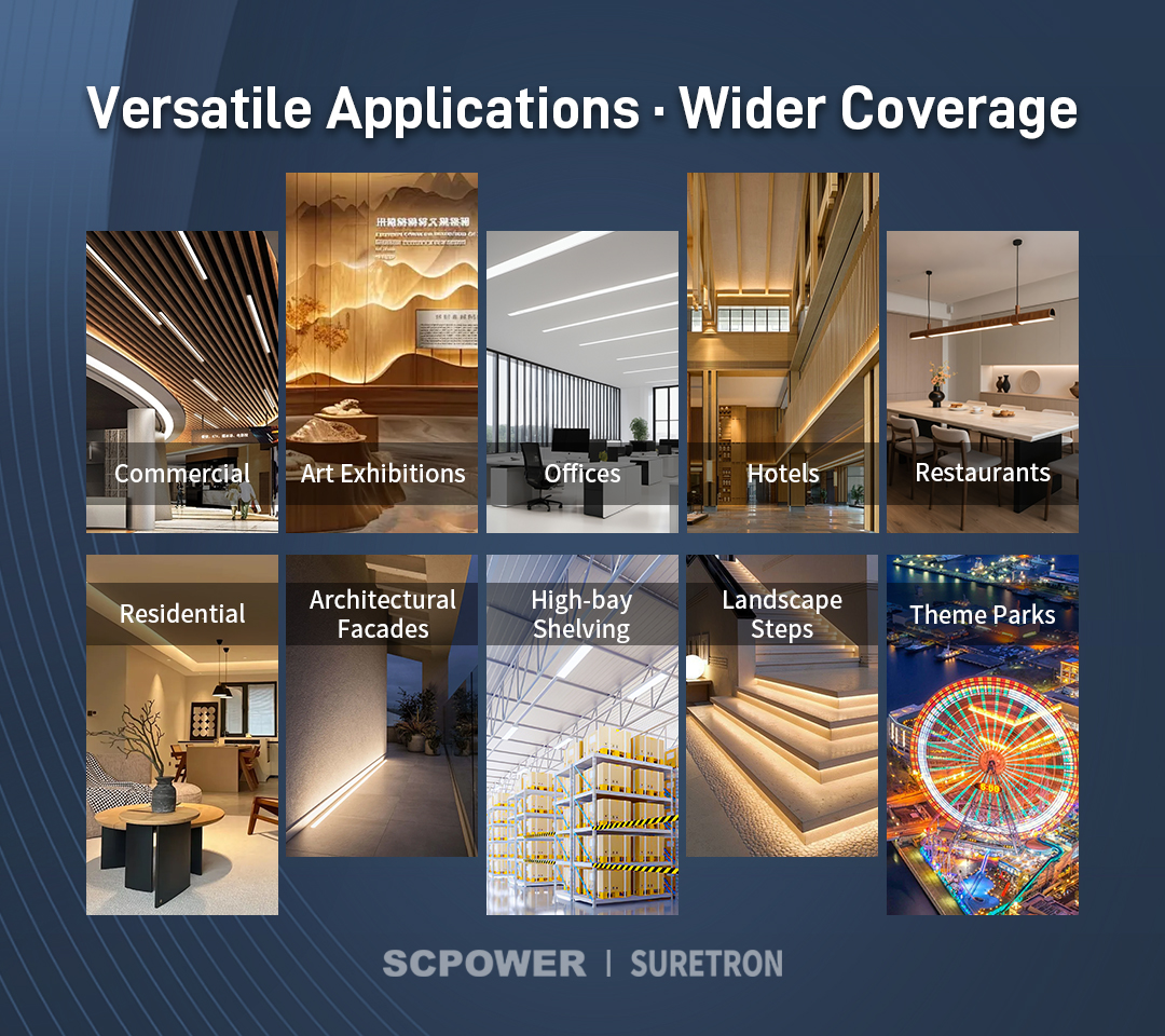 Versatile Applications &middot; Wider Coverage-Linear Lighting Intelligent Dimmable LED Driver