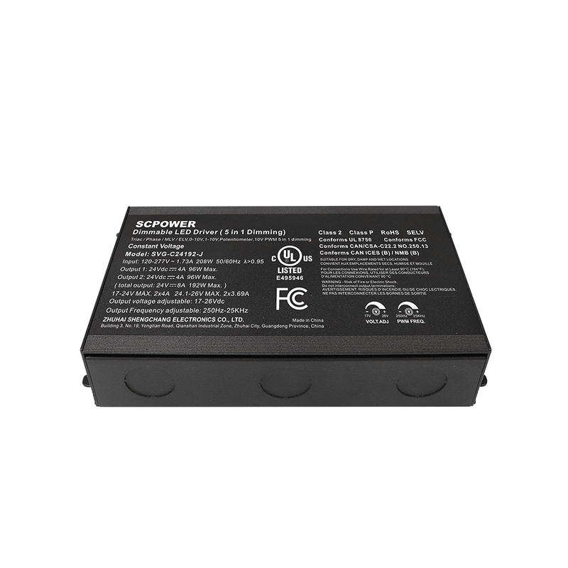 30W 60W 80W 96W 120W 150W 192W 200W 288W 300W 500W 600W CV Screw-Free Built in Junction Box Triac Dimming Driver 0-10V 12V 24V 48V Output