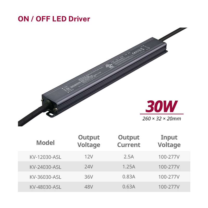 30W 36W 60W 96W 100W 150W ON/ OFF LED Lights LED Power Supply 12v 124v 36v 48v ac input