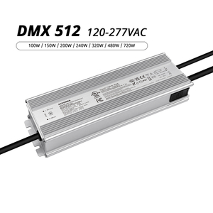 100W 150W 200W 240W 320W 480W 720W 18V-422V DC DMX IP67 Waterproof LED Driver 120-277V AC