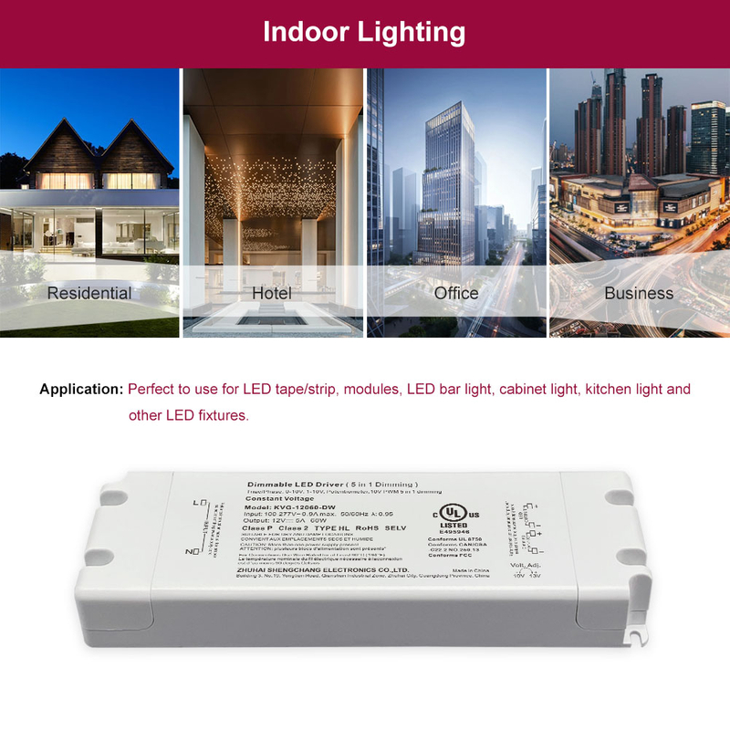 KVG-60-DW 60W CV american lighting 100-277v ac ul pin plug-in 5a 60w 24vdc constant voltage led driver