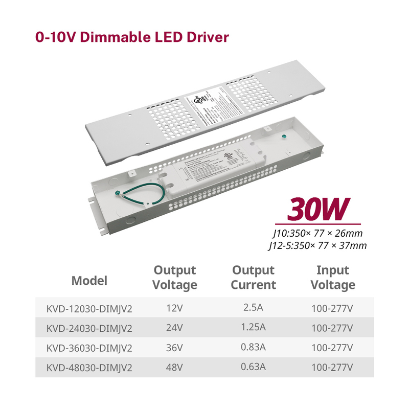 30W 60W CV Plastic 0-10V Dimmable Led Power Supply with Junction Box Made in Vietnam