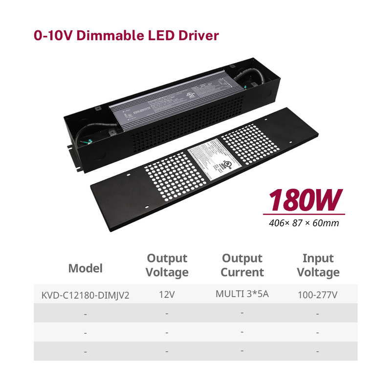 180W 192W 288W 384W 0-10V Dimmable Led Driver Supply CV 12V 24V 36V 48V for Separated Junction Box Driver