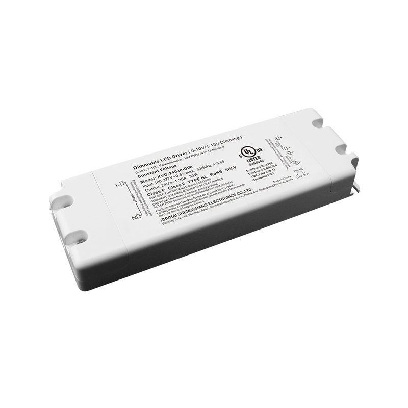 30W CV 0-10V Dimmable LED Power Supply for LED Dimmer