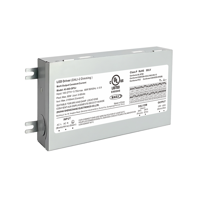 DP2J 10W 20W 40W&nbsp;60W CC DALI&nbsp;2 Push&nbsp;Class 2 LED&nbsp;Driver&nbsp;with Junction box