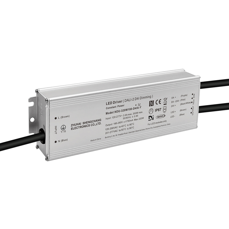 60W 100W 150W 200W 240W 320W 400W 500W 680W 800W 1000W 1200W DALI-2 D4i Outdoor LED Driver 120-277VAC
