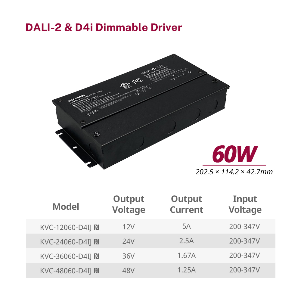 192W 200W CCT DALI 2 D4i&nbsp;Dimmable Constant Voltage L E D Driver 4A 8A