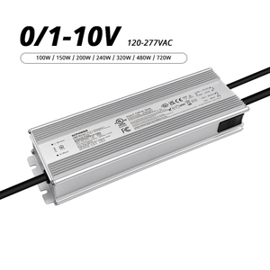 100W 150W 200W 240W 320W 480W 720W 18-422 Volt DC 0-10V IP67 Waterproof LED Driver 120-277V AC
