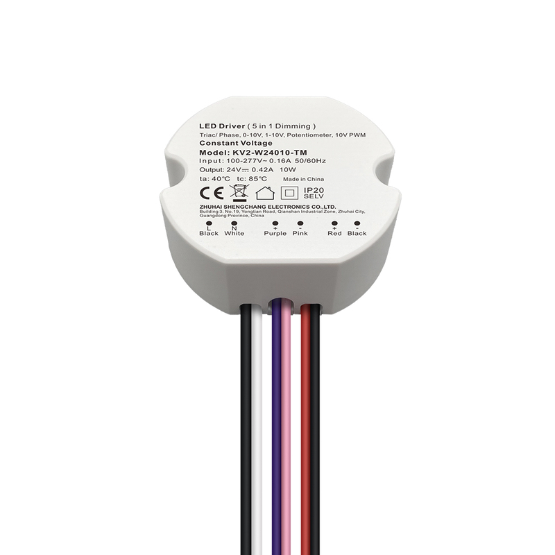 10W 3V-42V 100mA-450mA Circular Plastic Triac 0-10V Dimmable Driver Constant Current