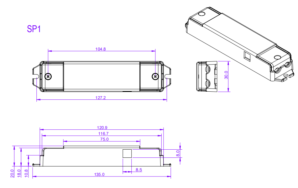 Triac & 0-10V LED Power Supply Size