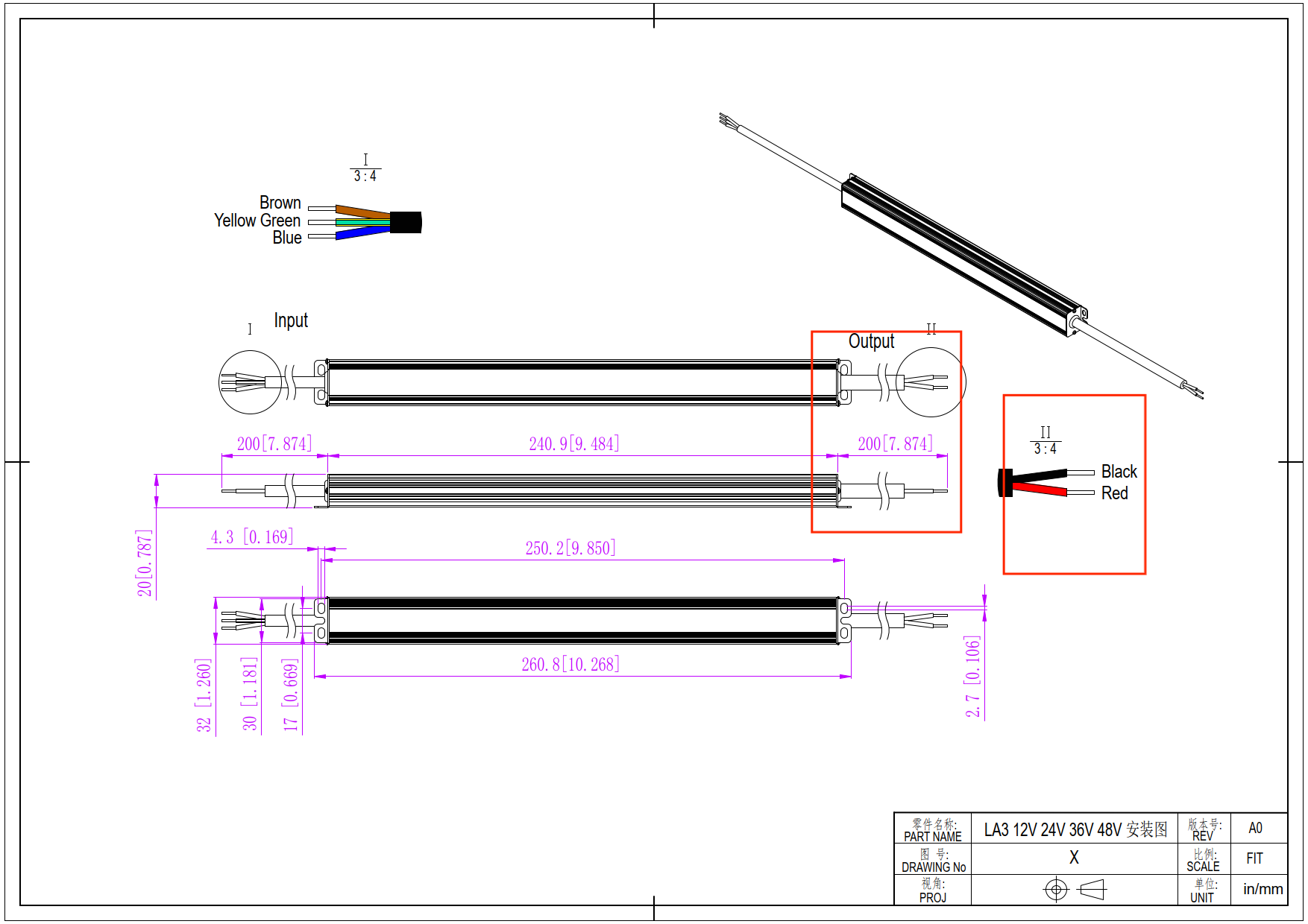 30W Triac Slim LED Driver Size