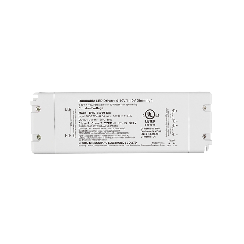 30W CV 0-10V Dimmable LED Power Supply for LED Dimmer