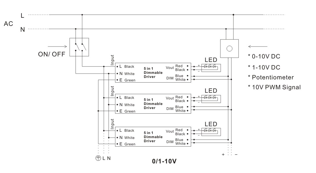 0-10V LED Power Supply Wiring Diagram