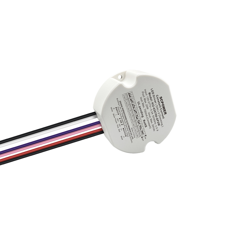 DP2 10W 15W 20W 30W 40W 50W CC 100mA to 1750mA Class 2 DALI-2 Push Dimmable LED Driver Round of Downlights