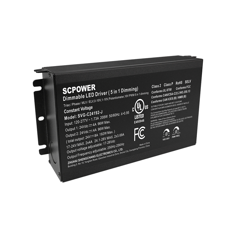 30W 60W 80W 96W 120W 150W 192W 200W 288W 300W 500W 600W CV Screw-Free Built in Junction Box Triac Dimming Driver 0-10V 12V 24V 48V Output
