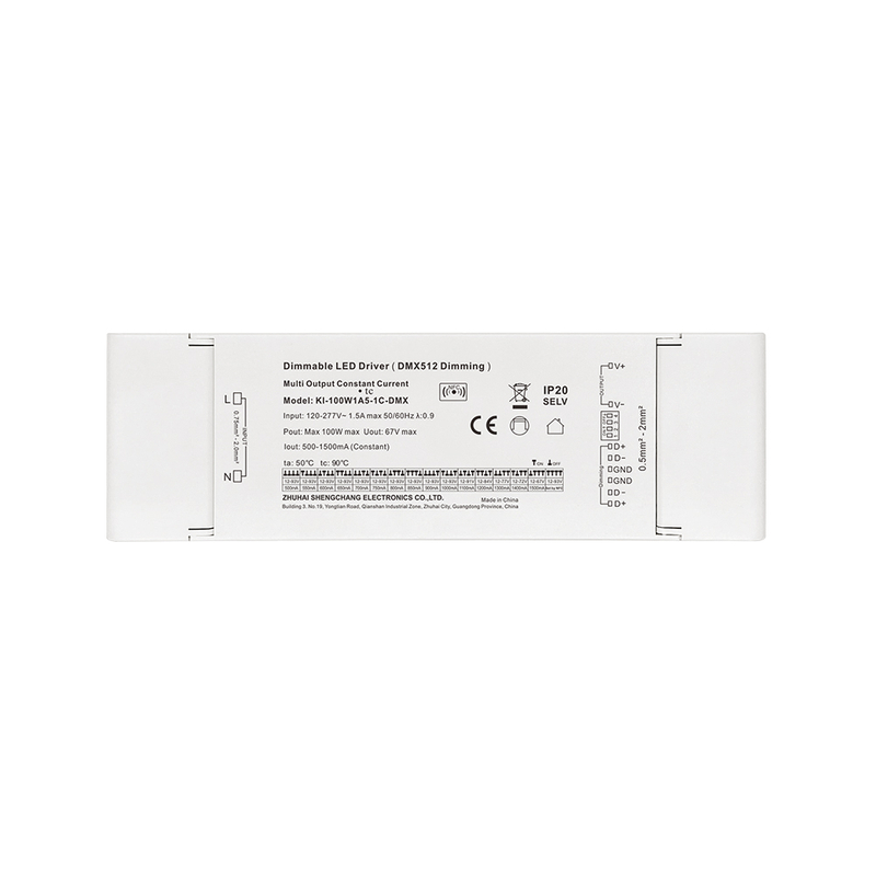 100W 500mA-2500mA 12V-93V DC Constant Current Dimmable 3 4 Channel RDM DMX RGB RGBW LED Driver