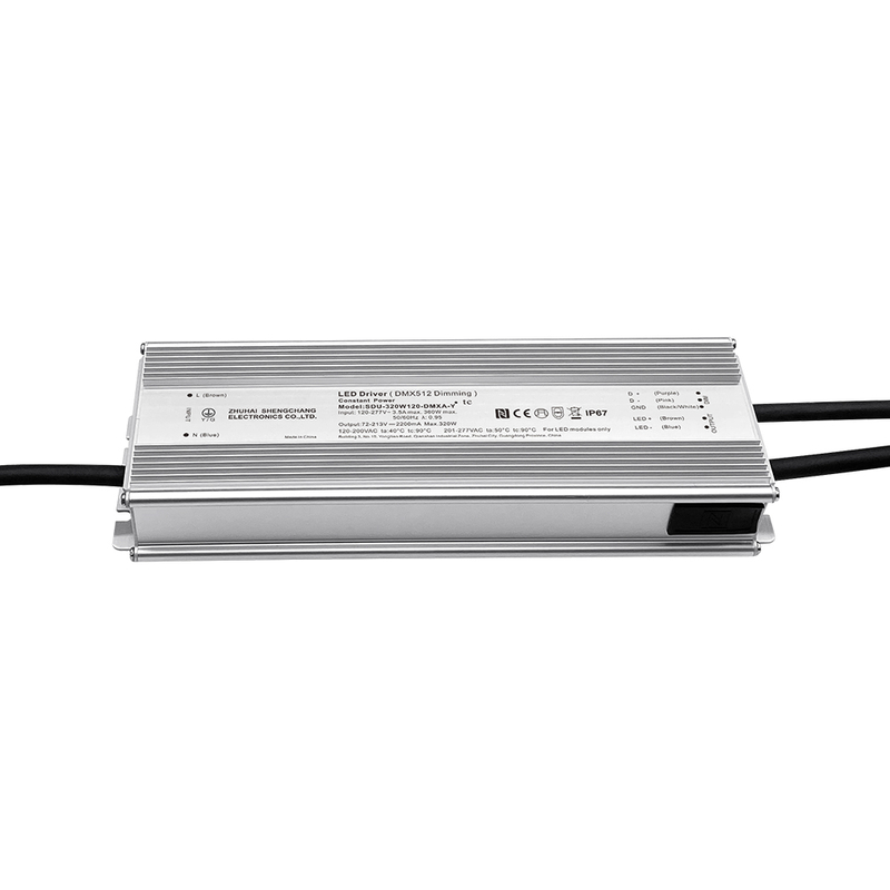 100W 150W 200W 240W 320W 480W 720W 18V-422V DC DMX IP67 Pilote LED imperméable 120-277V AC