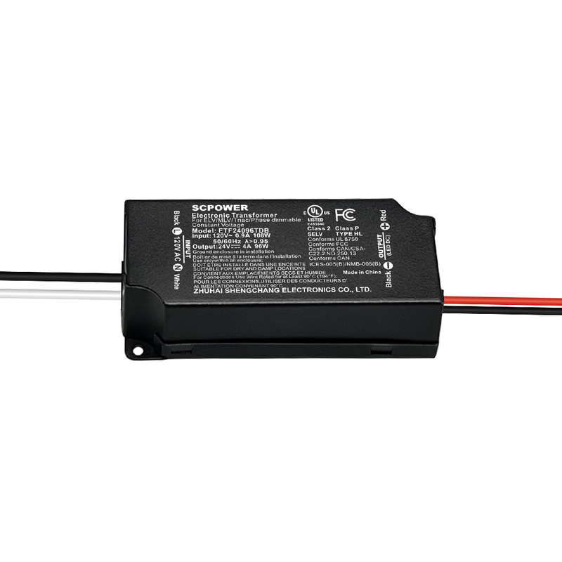 60W 96W Triac Dimmable Lighting Transformer 12V 24V DC