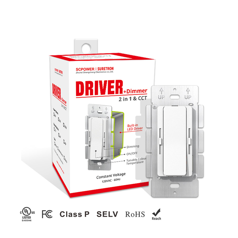 60W 96W 120W 160W CV 2CH Dimming CCT Driver + Dimmer 2 in 1 of Wired Switching Led Lighting