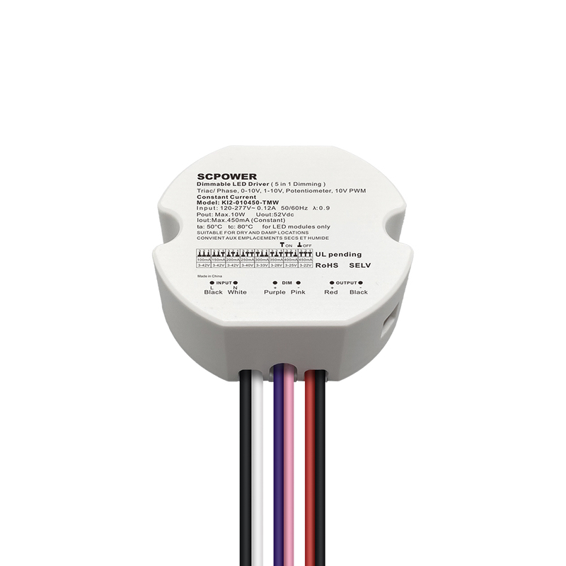 10W 15W 20W 30W 40W 50W Constant Current Triac 0-10V 5 in 1 Dimmable LED Driver Round Type Driver for Indoor Light