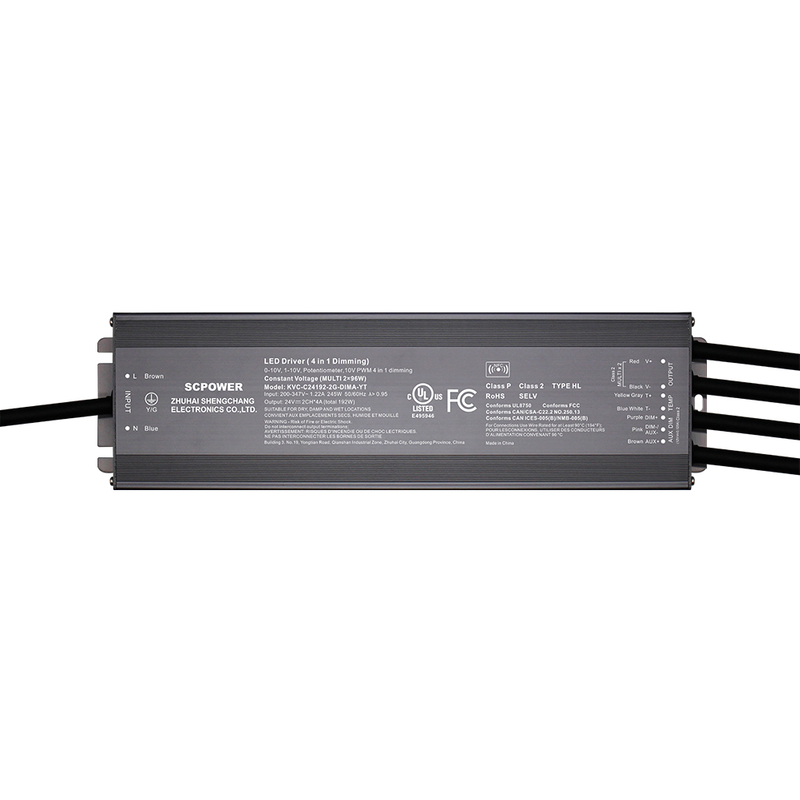 192W CCT 0-10V&nbsp;Dimmable Constant Voltage LEDDriver 24V 36V 48V DC