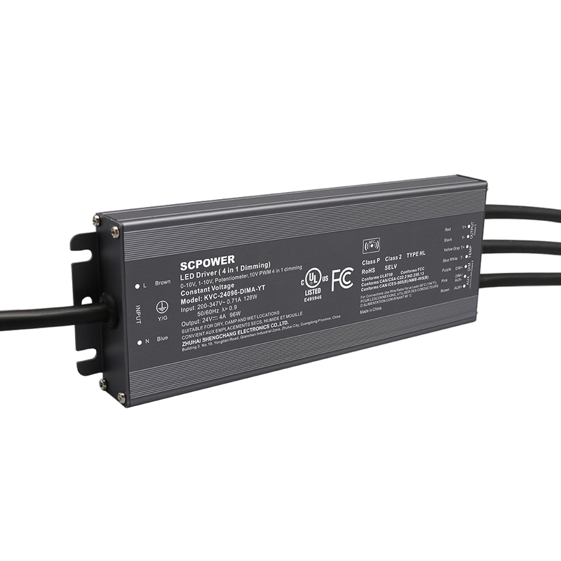 60W 96W 100W 120W 0-10V Dimmable tension constante LEDDriver 200V -347V AC