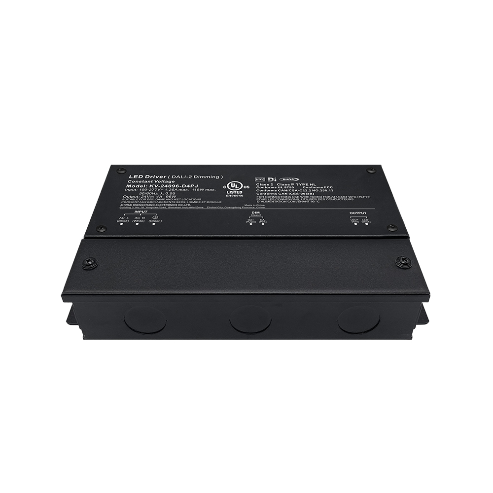 D4P 80 96 100 120 ვატი CV Push DALI-2 D4i LED დრაივერი Junction Box-ით