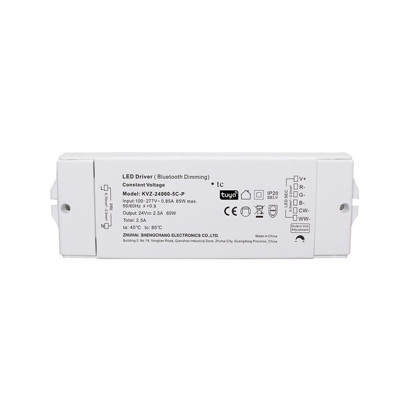 60W CV RGB CW ZigBee Dimmable LED Driver 12V/24V/36V/48V Constant Voltage Power Supply Compatible with Tuya Smart Life App