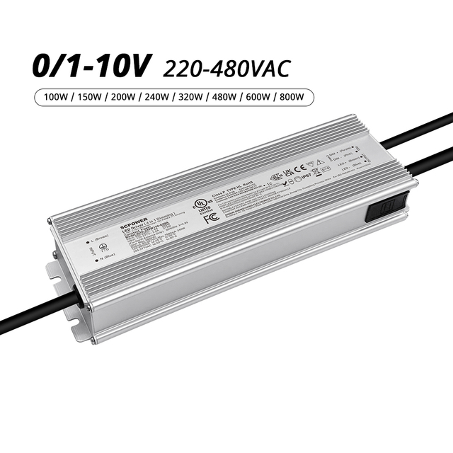 100W 150W 200W 240W 320W 480W 600W 800W 0-10V ไดรเวอร์ LED แยกได้ 220-480V AC