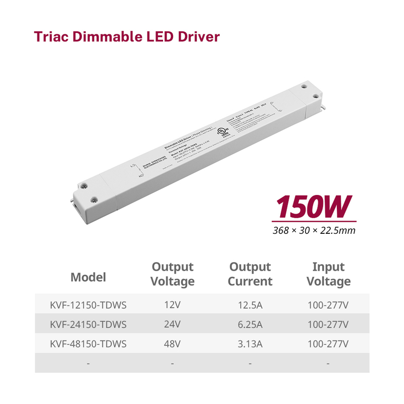 150W Triac Dimmable Linear LED Power Supply CV for led lamp lighting