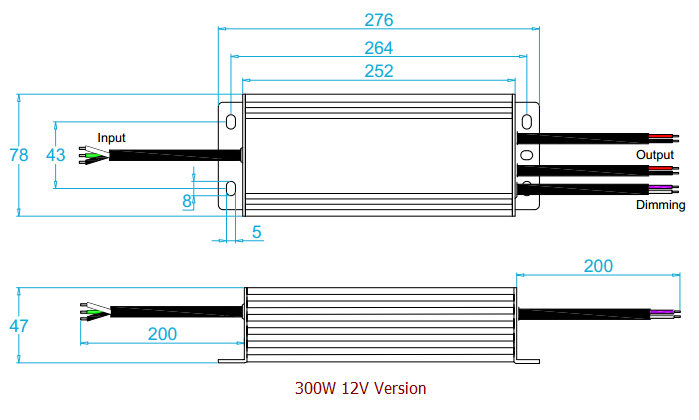 12v 300w 0-10V LED Power Supply Wiring Diagram