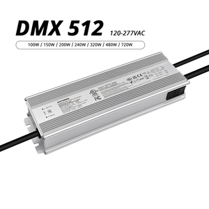 100W 150W 200W 240W 320W 480W 720W 18V-422V DC DMX IP67 Waterproof LED Driver 120-277V AC
