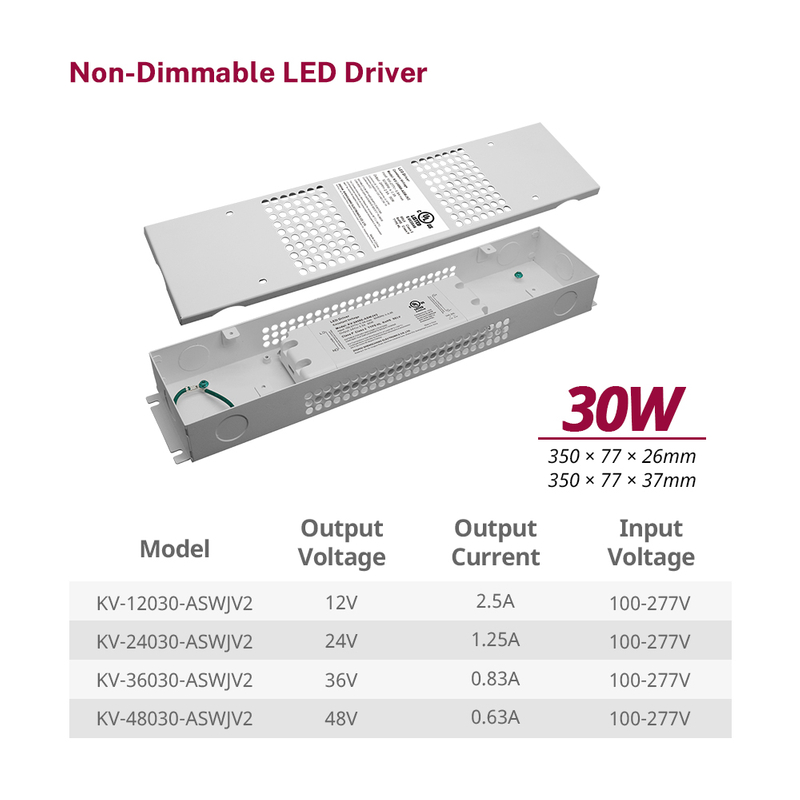 30W 60W CV IP20 Pa kërkesë minimale për ngarkesë Furnizimi me energji elektrike për dritën e shiritit LED