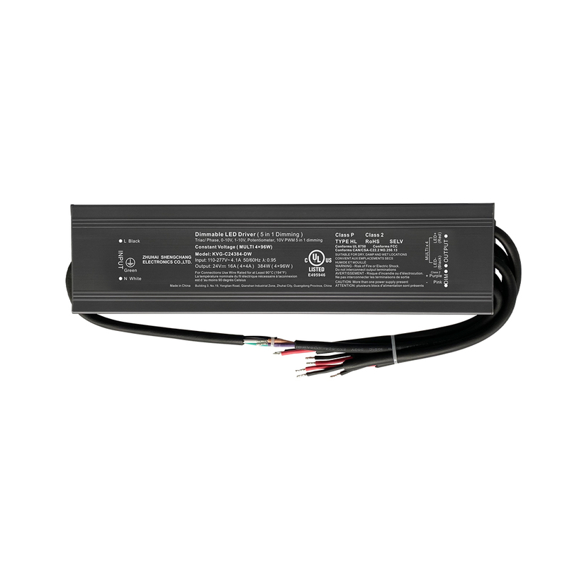 Class 2 180W 192W 288W 300W 384W Triac 0-10V Dimmable LED Driver CV 100V 110V 120V 277V AC Input