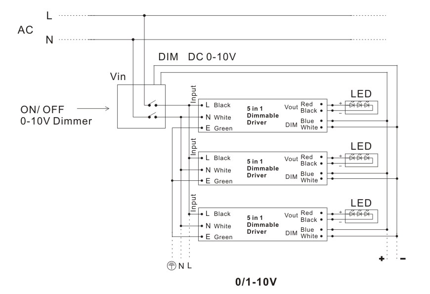 1-10V LED Power Supply Wiring Diagram