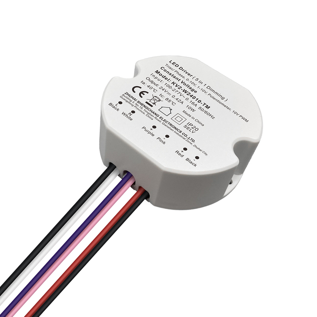 10W Triac 0-10V Dimmable LED Driver CV Round Plastic